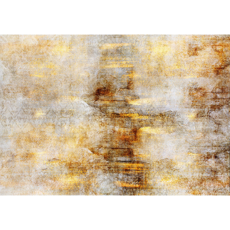 Abstract Wallpaper Wall Mural - Golden Expression, 41" L x 59" W