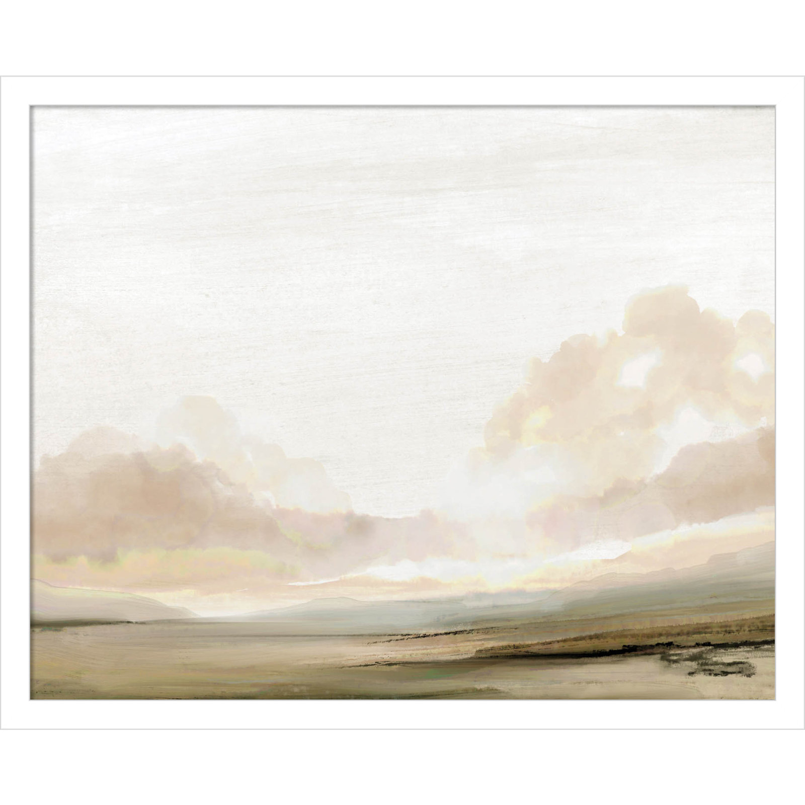 Southern Landscape Print by Dan Hobday, White, 17" H x 21" W x 1" D