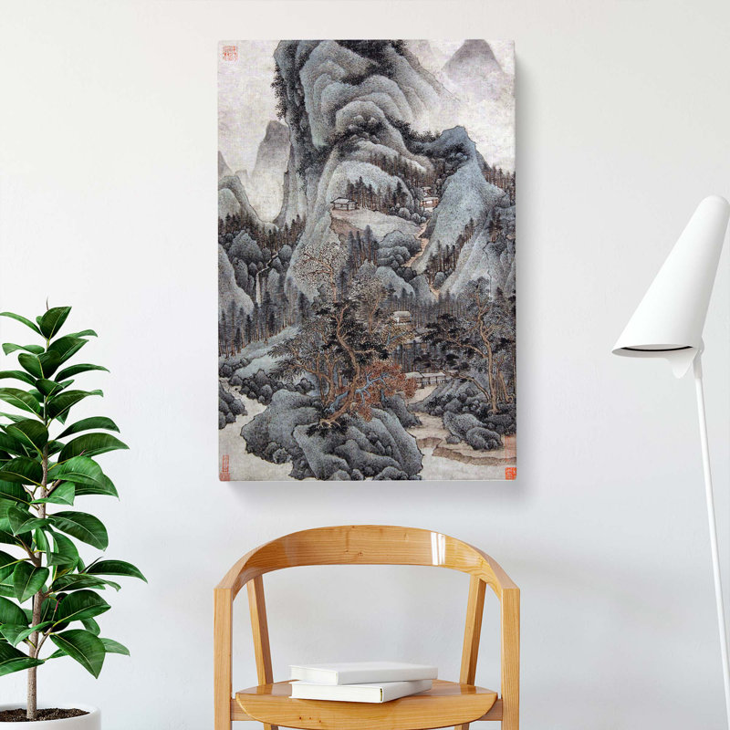Mountain Scenery by Wang Jian - Wrapped Canvas Painting, 60cm H x 40cm W x 3cm D