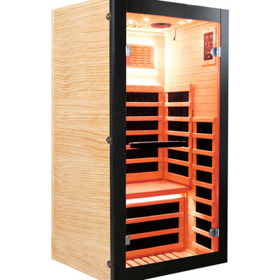 Simple - 8 éléments chauffants, 1050 W, 30 65 C à température de fonctionnement normale, pin, ciel étoilé et 2 lumières colorées, cordon d'alimentation de 3 mètres, siège chauffant de 100 kilogrammes, plaques, température,