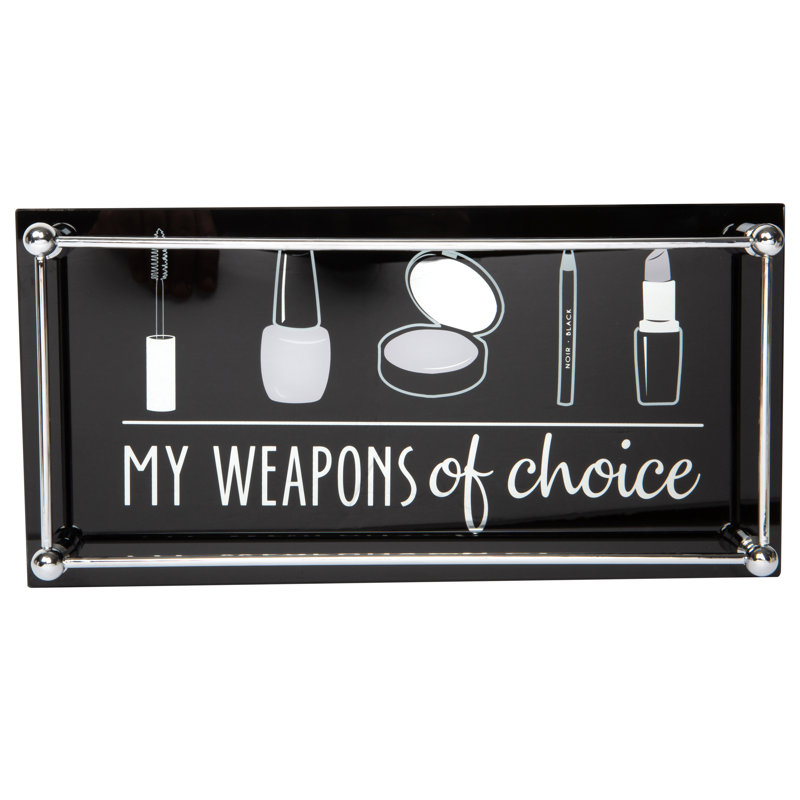 Plateau de coiffeuse «My Weapons of Choice»