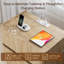 Ensemble de table de chevet 24 po avec 2 coins arrondis, table de chevet moderne avec station de charge et 2 tiroirs sans poignée pour la chambre à coucher et le salon Avenley-23520250-23520248