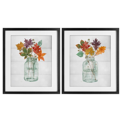 Ensemble de 2 vases à feuilles Harvest Home