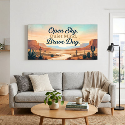 Desert Landscape Canvas Wall Art Oil Painting Print Set Of 1