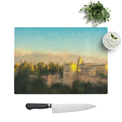 Tempered Glass The Alhambra in Granada Spain in Abstract Chopping Board