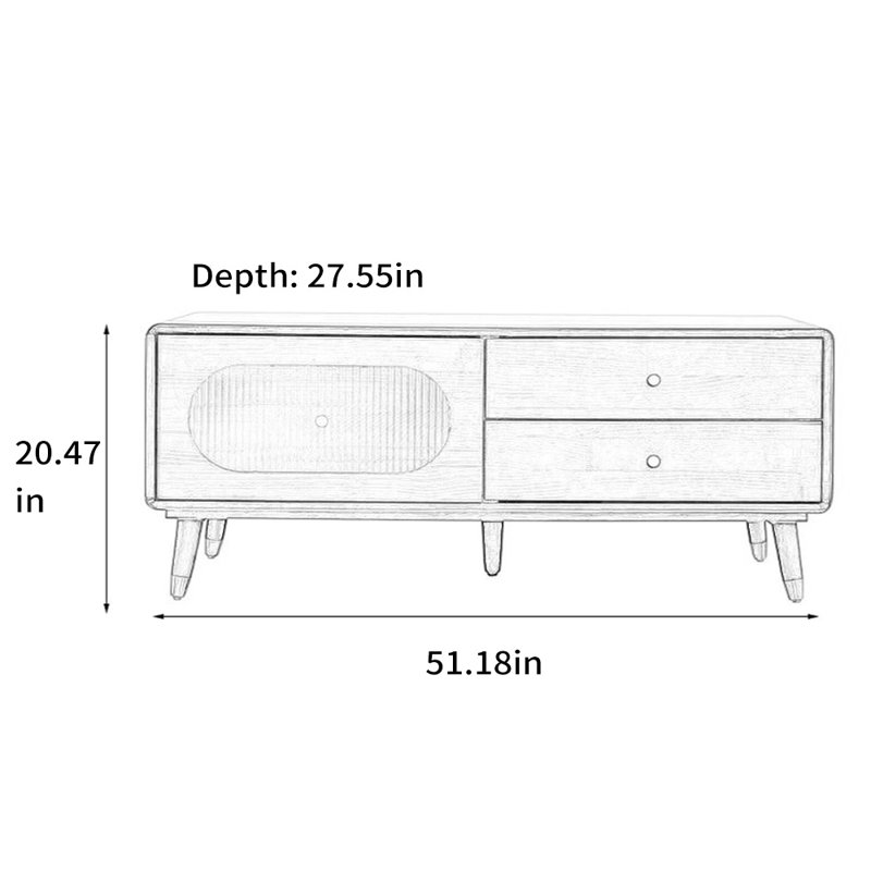 Ogorman, 20.47" H x 51.18" L x 27.55" W