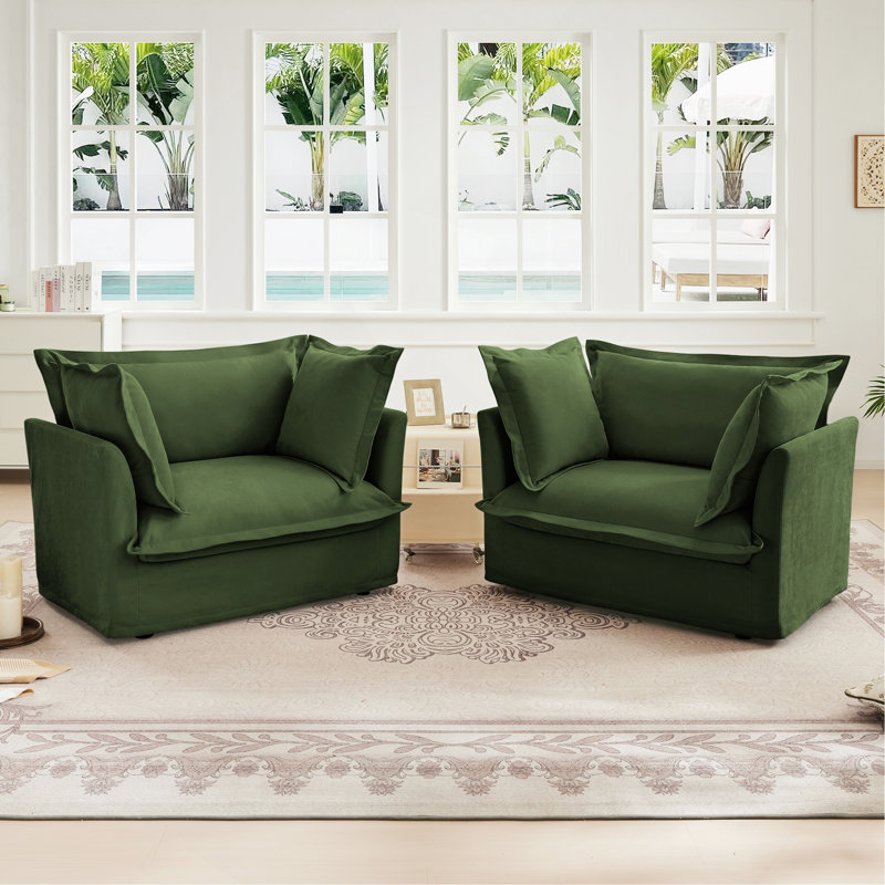 Ensemble de 2 fauteuils avec housse