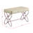 Tufted Bench With Butterfly Design And Faux Leather Upholstery, Versatile And Stylish Seating Option.