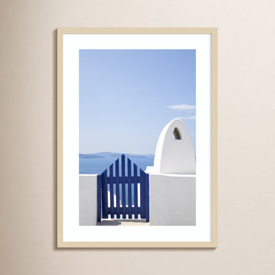 Oia Blue Fence Photo Print by Golie