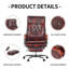 Fauteuil de bureau Kinnls Cameron avec ventilation chauffée, fauteuil de direction de direction entièrement inclinable avec repose-pieds rétractable, fauteuil de direction ergonomique en cuir véritable-86822392