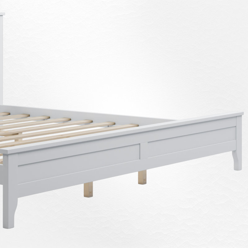 Lit plateforme Minimalist, Blanc, Très grand