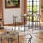 17 Stories 3 - Piece Dining Set For 2 Person, Kitchen Table And Chair Set With Wine Rack, Compact Dining Table Set With Metal Frame , Space-saving Design For Small Kitchens, Apartments, Breakfast Nook, Brown