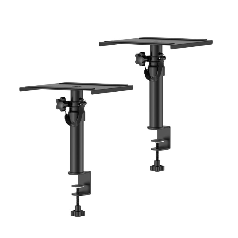 Supports pour haut-parleurs de studio réglables en hauteur Unisol pour bureau, ensemble de 2