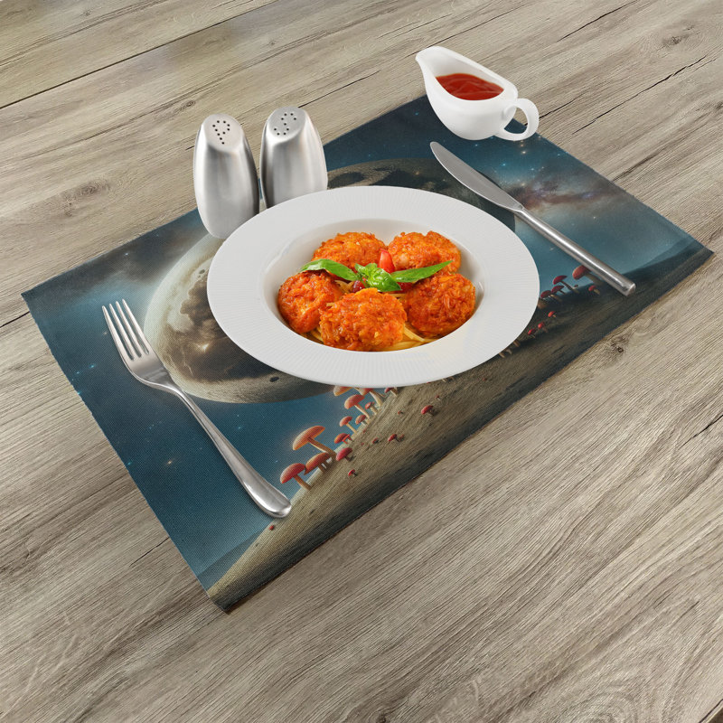 Ensemble de 4 napperons champignon Ambesonne
