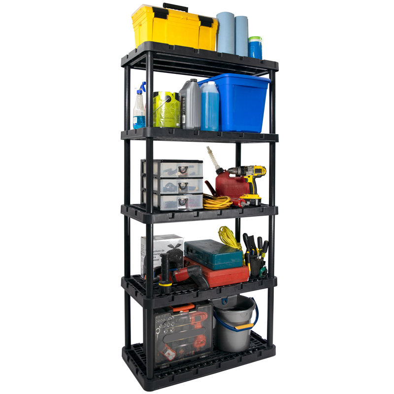 Gracious Living Knect A Shelf Heavy Duty Storage 5 Tier Shelving Unit (4 Pack)
