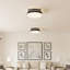 Plafonnier encastré 15 pouces avec énergie - DEL intelligente, haute performance 1150 lumens, 5 choix de température de couleur, fonction à intensité variable, diffuseur en verre blanc gravé, installation facile, éclairage intérieur