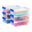 IRIS 2.4 Qt. Plastic Storage Bins With Lids, Clear Containers, Latching Totes 6 Pack-1612732230