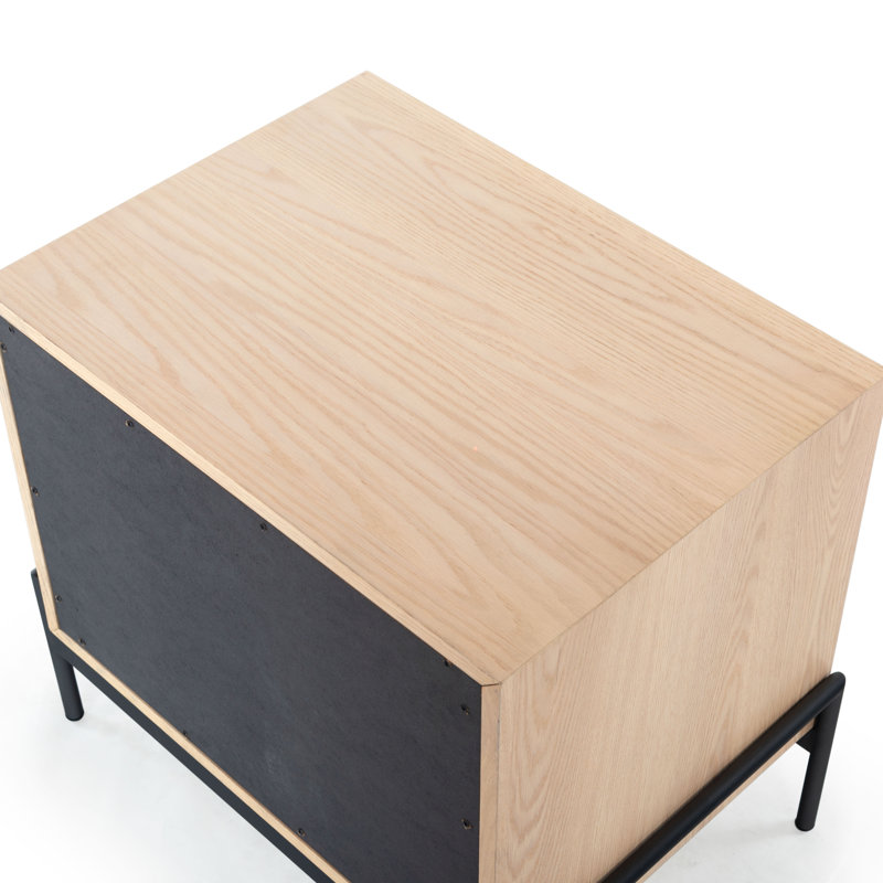 Chandri 2 - Drawer Nightstand, Oak/Black