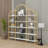Modern Display Shelf Curved Top 5-Tier Bookshelf Open Storage Organizer X-Bar Frame Spacious Bookcase