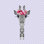 Girafe lilas 1P - peinture sur toile tendue