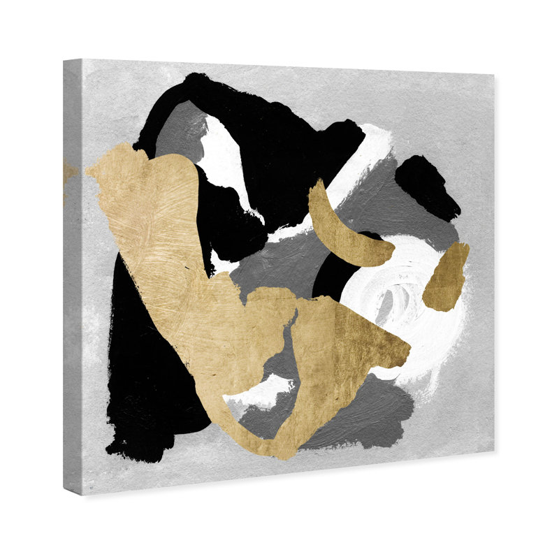 «When Black and White Meet», peinture sur toile, H 40 po x l 40 po, Toile tendue