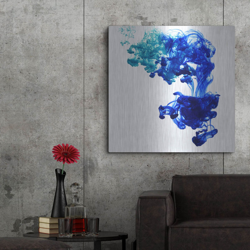 Ivy Bronx «Saphire Tear» par Luxe Portfolio, art mural en métal, H 36 po x l 36 po