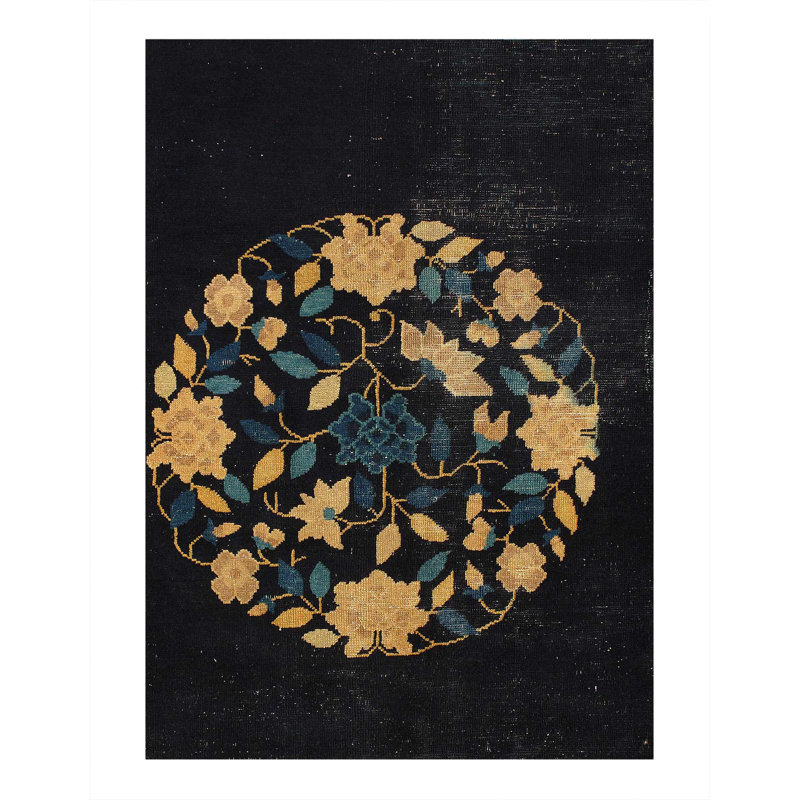 Navy Blue Antique chinese Peking 6'7"X 9'