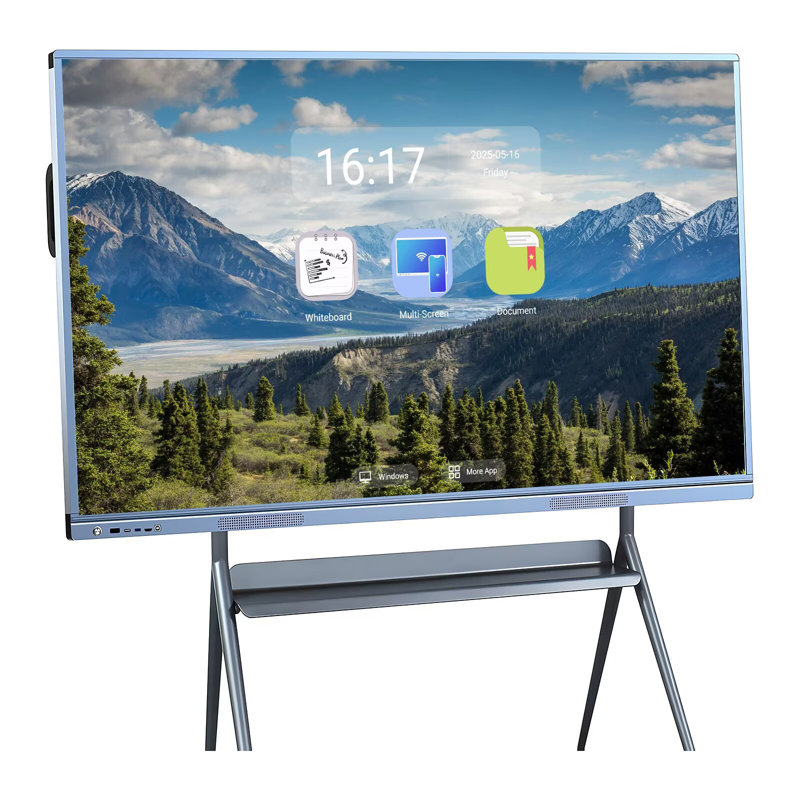 JYXCN Smart Board, tableau blanc interactif 4K 55K à double OS avec calendrier intelligent et partage d'écran sans fil SmartBoard pour la salle de classe, le bureau et la publicité (avec fixation murale incluse)