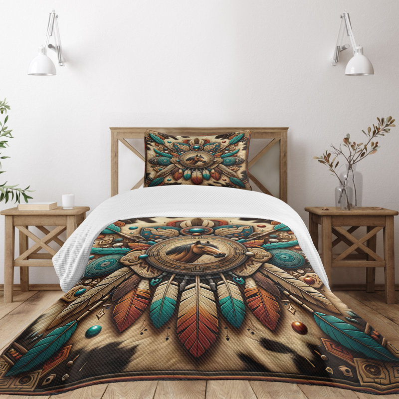 Ambesonne Not Solid Color Coverlet Set