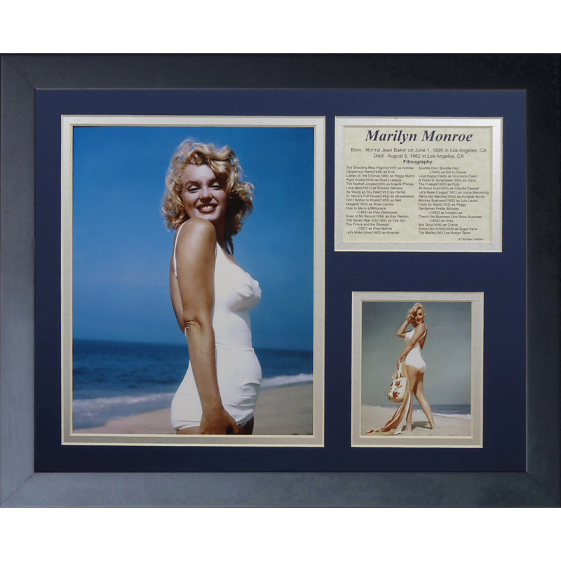 Marilyn Monroe - souvenirs de plage encadrés
