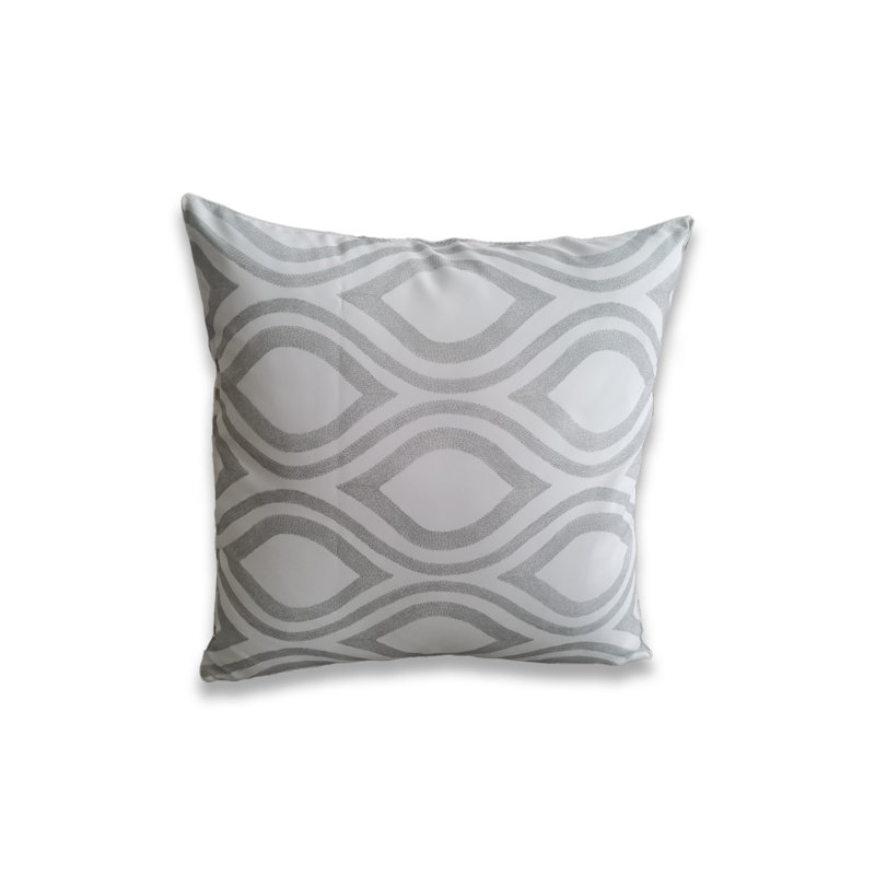Printed Outdoor On White Base Pillow Cover ( Set Of 2), Turquoise
