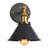 Cranmer 1 - Light Black/Gold Shade Classic Swing Arm Wall Sconces-1247885012-1247885013
