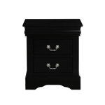 Gosford 2-Drawer Nightstand,Night Stand,End Table,Side Table 14" x 13" x 5" (Front)• Inner 11" x 12" x 4"H