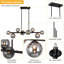 Luminaire suspendu noir 8 lumières Kemery