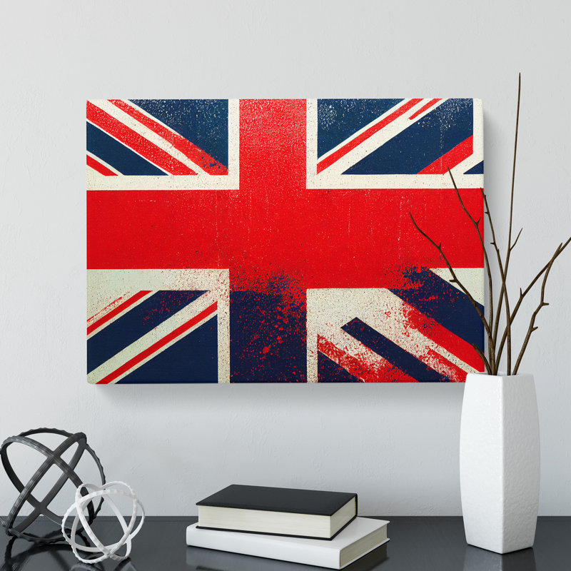 Union Jack Flag Graffiti Vol.3 - Wrapped Canvas, 50cm H x 76cm W x 3cm D