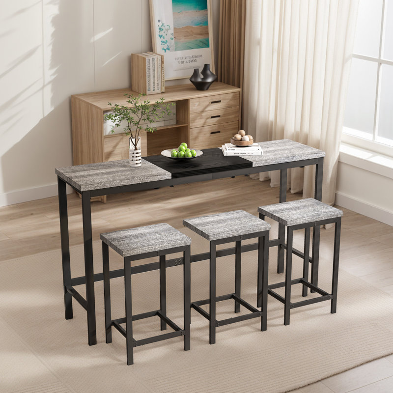 4 - Piece Dining Set, Gray, Gray