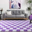 Tapis à carreaux blanc et mauve Idéal pour la décoration intérieure, les chambres de bébé, les chambres à coucher et les salons.-2030541856-2030541866