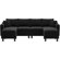 ((box 2 of 3)) Vanesia 102.3'' Convertible 4 Seat Variable Sectional Sofa Velvet U Shape Couch with Pillows