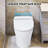 Smart Toilet Without Bidet - Heated Seat Temp Adjustable, Dual Flush, Foot Sensor, Night , User Design Seat, Power Outage Flushing, White