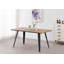 Ricky 6 Person Dining set - a Rectangular Wooden Dining Table with Metal Legs and a Set of 6 Quilted Velvet Dining Chairs for Dining Room - Modern Dining Table Set-2099938058-2099938057