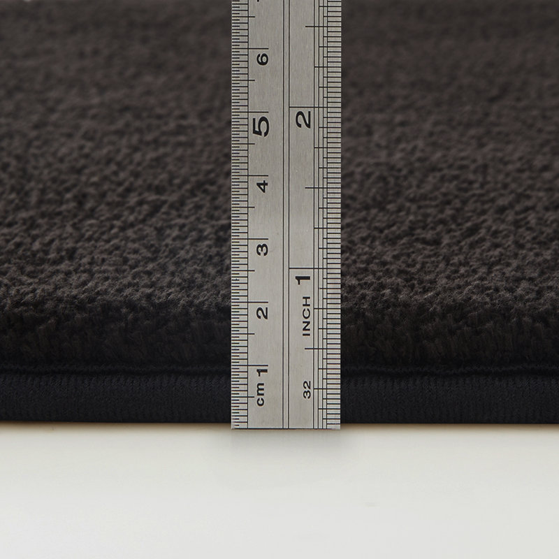 Solid Color Machine Tufted Pashmina Area Rug., Runner 60 x 120 cm, Black