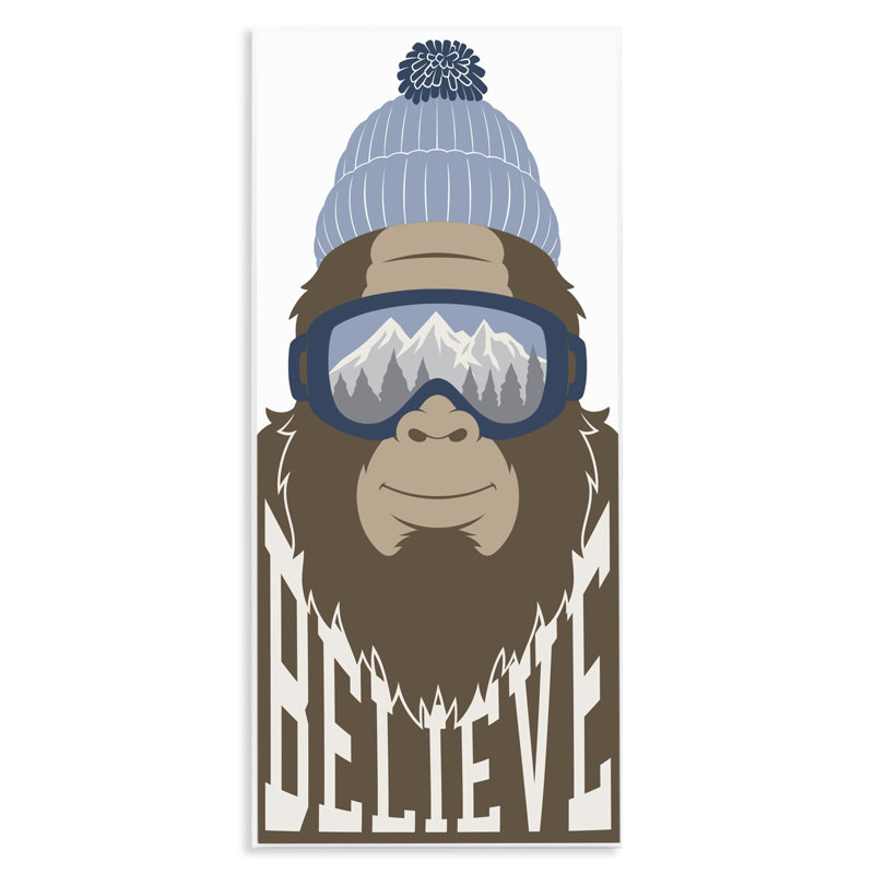 Plaque murale Believe Winter Bigfoot, design par Marcus Prime