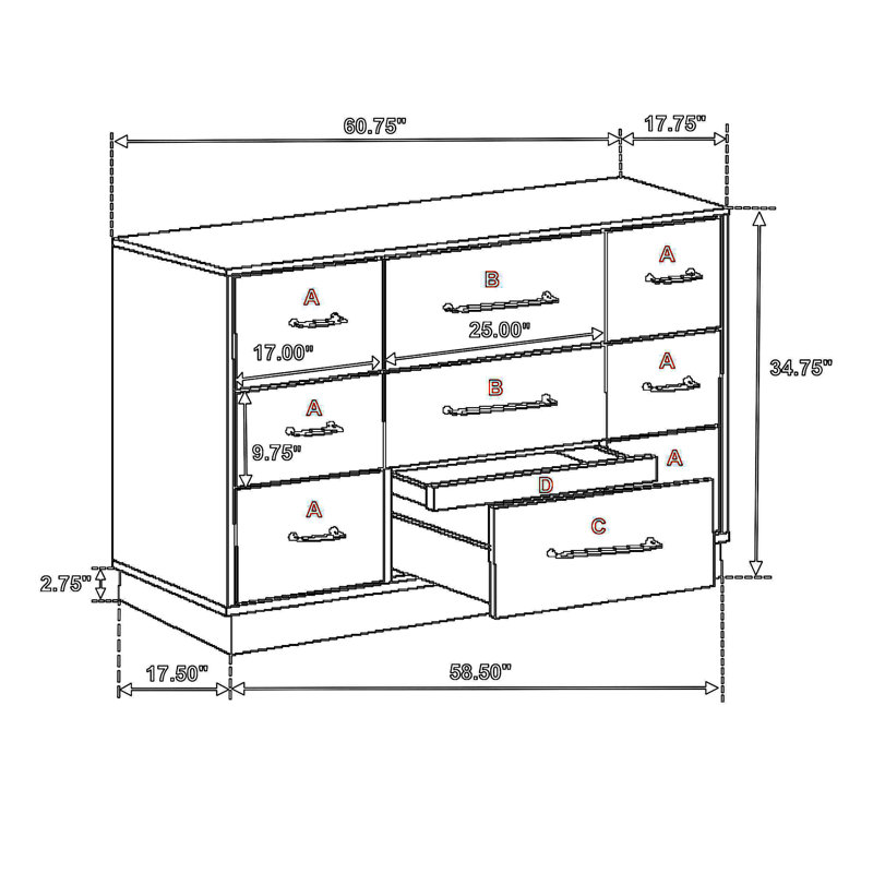 Miroir de commode Saketha