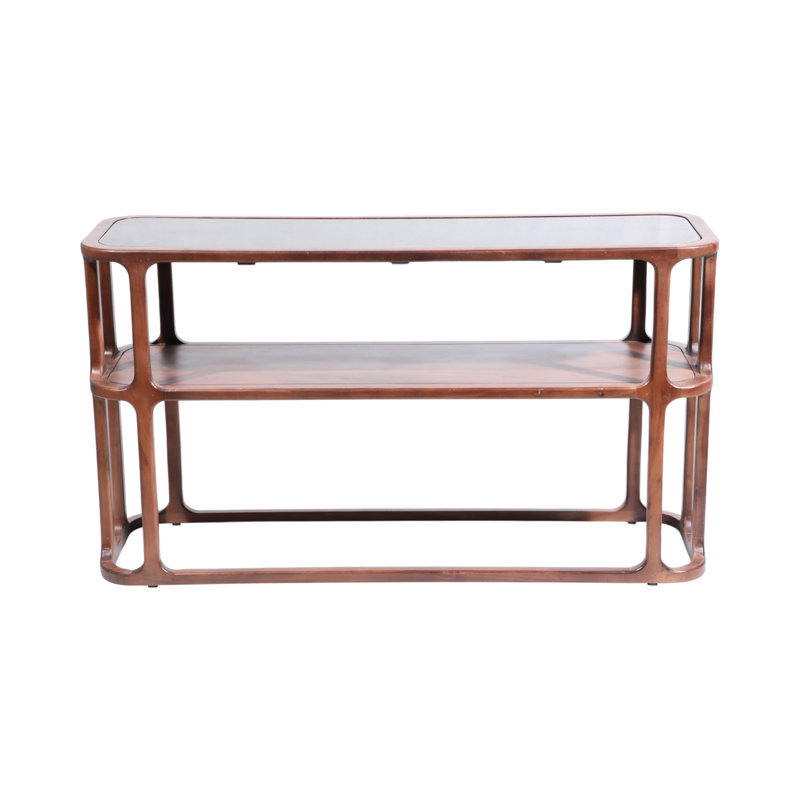 Sagebrook Home 54" Stefan Wood And Marble Console Table, Brown/Black