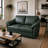 Ramdev Top Grain Leather Loveseat with Cushioned Back and Pillow Top Arm-124301329-35667470