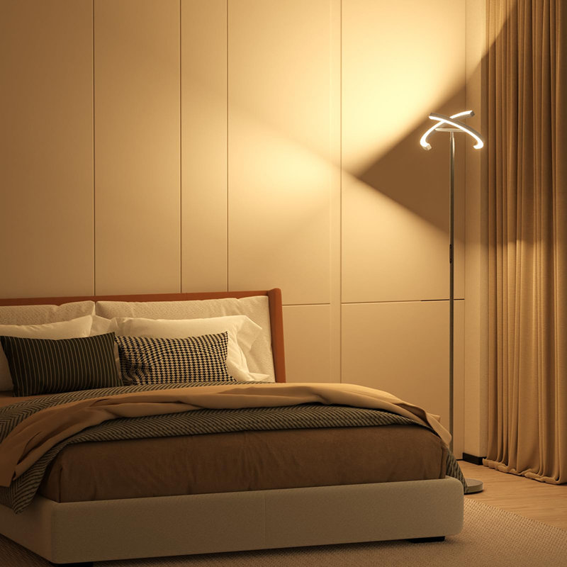 Lampe sur pied à DEL 20W, Gris