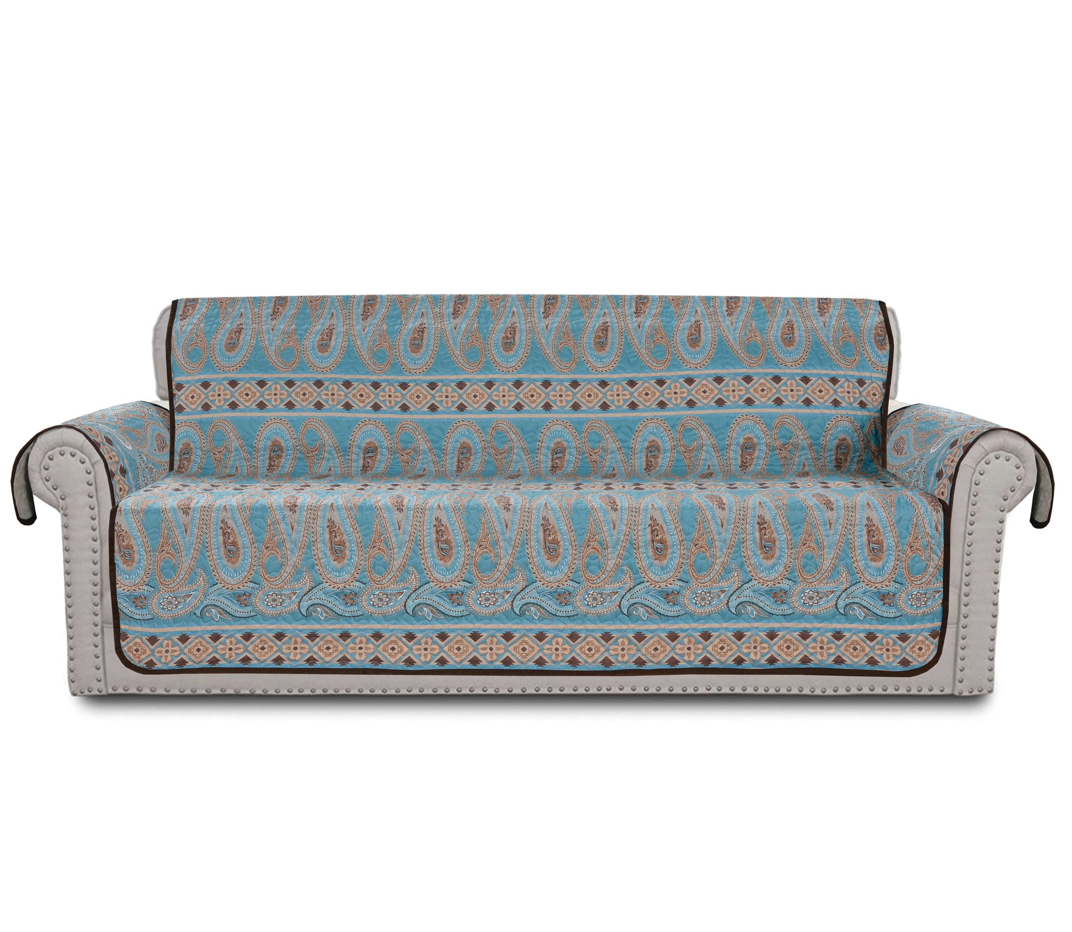 Bungalow Rose Light Rock Box Cushion Quilted Sofa Couch