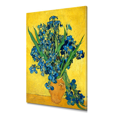 Irises Vase Flower, Vincent Van Gogh Art Reproduction. Giclee Canvas Prints Wall Art for Home Decor