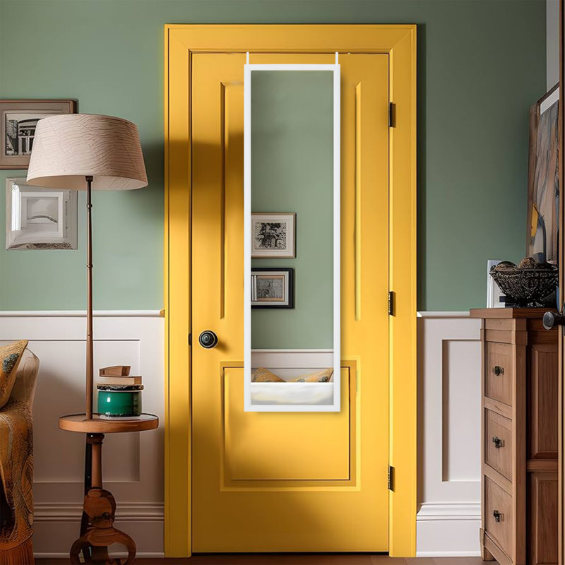 Overdoor Full Length Mirror, White