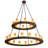 24 - Light Dimmable Wagon Wheel Chandelier